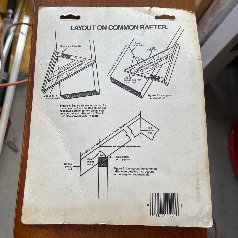 Empire 290 Rafter Layout Square USA Made Framing Tool w Manual NEW Vintage 80s - Picture 2 of 4